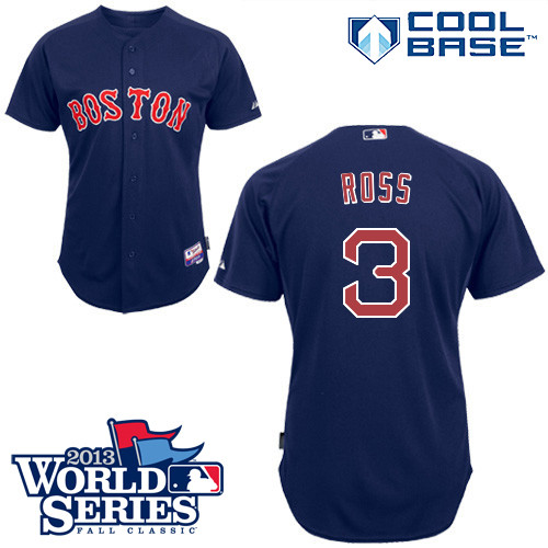 David Ross #3 mlb Jersey-Boston Red Sox Women's Authentic Alternate Navy Cool Base Baseball Jersey